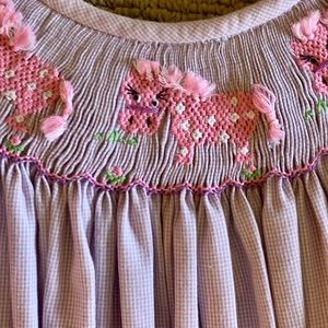 Classic 100% cotton smocked Easter dress